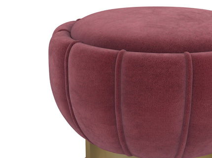 Inez - Round Upholstered Ottoman