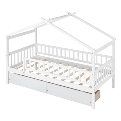 House Bed With 2 Drawers