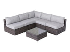 Gray / 2 Pc. 4 Seater Sectional, Table