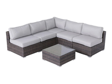 Seating Set With Cushions Handcrafted Wicker Design