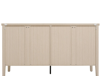 Modern Storage Cabinet With 4 Doors & Adjustable Shelves