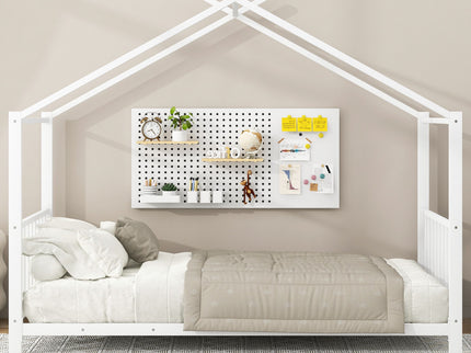 Metal House Platform Bed With Modern Design And Durable Frame