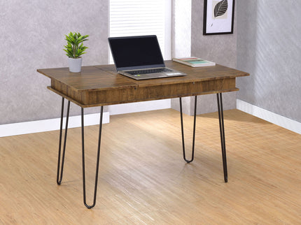 Writing Desk With 4 Hidden Storages - Brown