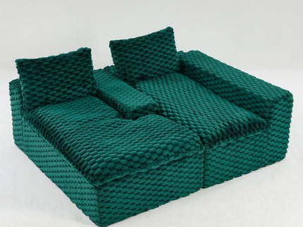 Modular Sofa, Convertible Twin Seat With Chaise Lounge