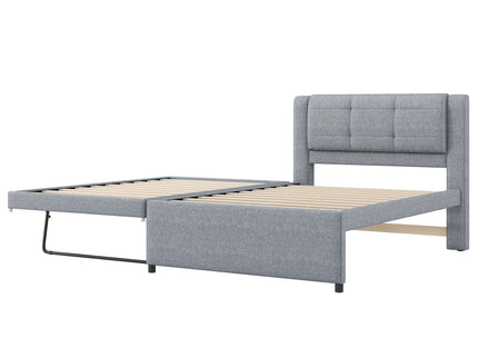 Upholstered Platform Bed With Multifunctional Trundle