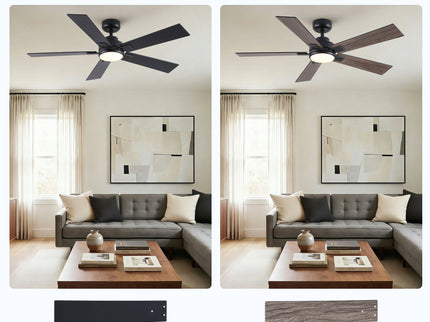 Reversible Motor Integrated LED Dimmable Ceiling Fan With Light