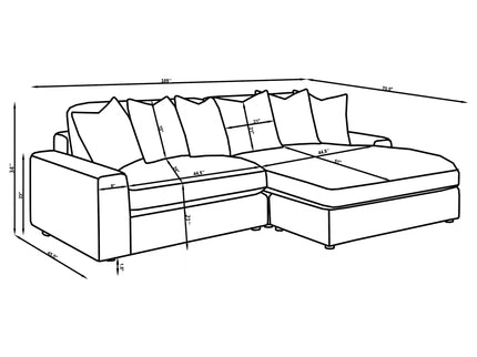 Upton - Reversible Sectional Sofa With Oversized Chaise - Sand