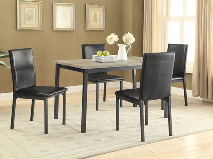 Macy - 5 Piece Dining Set - Black