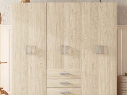6 Doors Wardrobe Storage For Bedroom, With Big Drawers