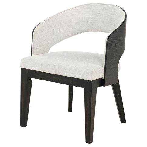 Bangor - Upholstered Dining Arm Chair (Set of 2) - Black / Cream