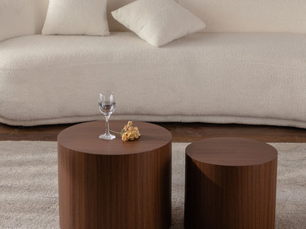 Modern Round Nesting Coffee Table (Set of 2)