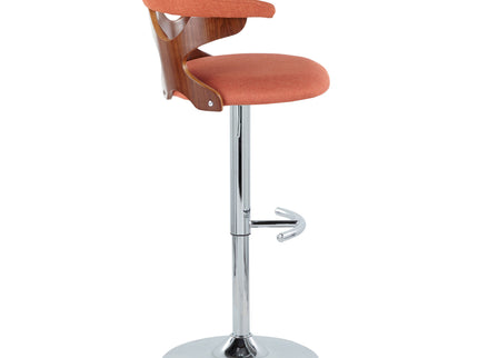 Gardenia - Mid Century Modern Adjustable Barstool With Swivel With Rounded T Footrest (Set of 2)