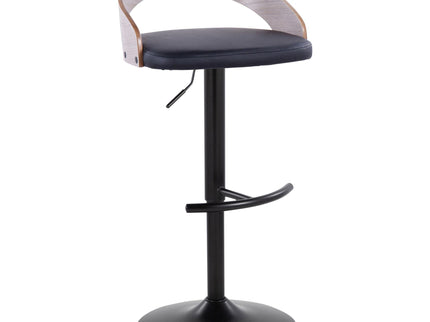Grotto - Contemporary Adjustable Barstool With Swivel With Rounded T Footrest Elegant Design (Set of 2)