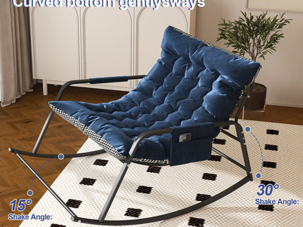 Rocking Chair With Storage, Cushions & Armrests