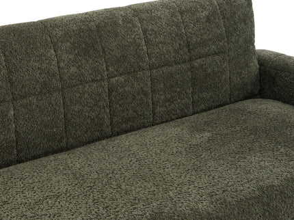 Modern Loveseat Sofa, 2 Seater With Square Arms For Living Room