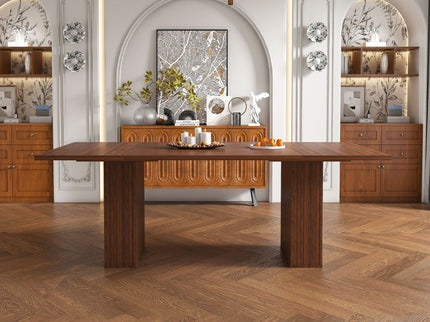Rectangular Dining Table With Storage Base - Walnut