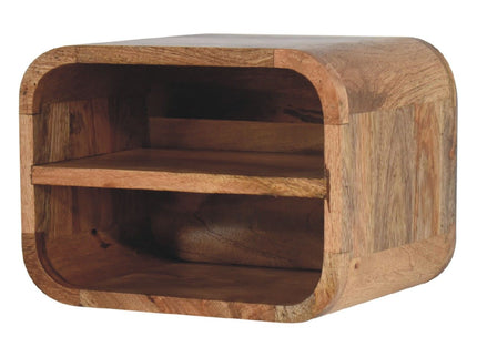 Floating Open Curve Nightstand - Oak