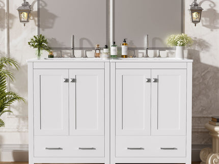 Bathroom Vanity With Integrated Undermount Ceramic Sink, 2 Doors And 1 Drawer, Soft Close Hinges