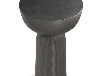 Hughes - Cast Aluminum Side Table - Black