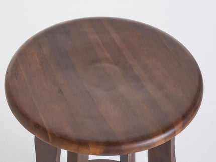 Primrose - Outdoor Acacia Wood Barstools With Foot Rest, (Set of 2) - Dark Brown