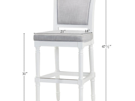 Stool With Upholstered Seat And Back