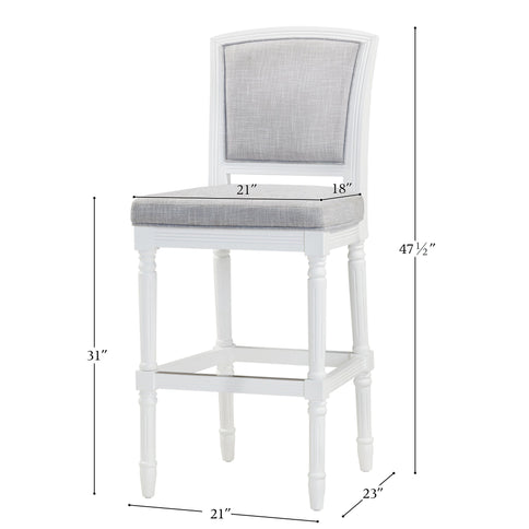 Stool With Upholstered Seat And Back