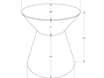 Drum Accent Side Table, Contemporary & Modern Elegant Design
