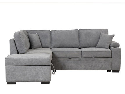 Sleeper Sofa Bed, 2 In 1 Pull Out Sofa Bed L Shape Couch With Storage Ottoman For Living Room, Bedroom Couch And Small Apartment