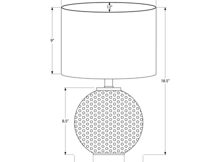 Lighting, Table Lamp, Modern - Gray / Cream