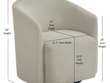 Ardena - Modern Swivel Barrel Chair