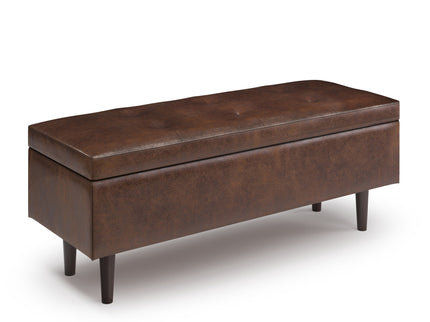 Shay - Large Square Coffee Table Storage Ottoman Mid-Century Style