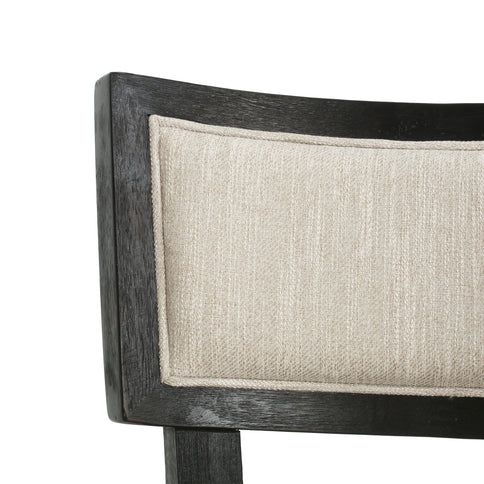 Farmhouse Style Fabric Upholstered Side Dining Chair Set