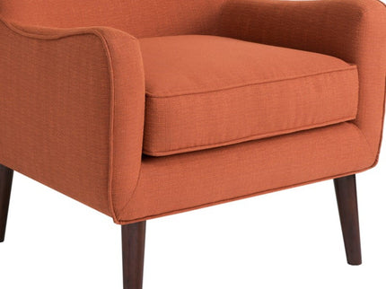 Accent Chair Upholstered With Legs - Burnt Orange
