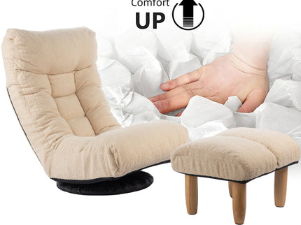 Adjustable Japanese Reclining Floor Chair Sofa With Metal Frame For Living Room