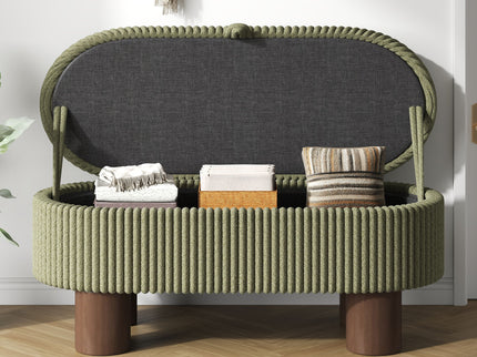 Storage Ottoman Upholstered Bench With Lift Top Storage For Bedroom