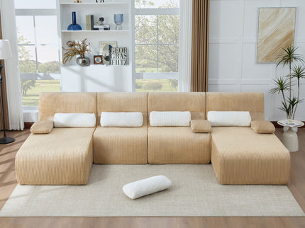 Oversized Sectional Sofa, Living Room Seating With Modular Design