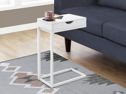 Accent Table, C - Shaped Contemporary Elegant Desig
