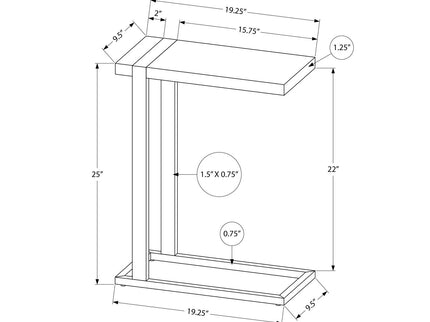 Accent Table, C - Shaped, Contemporary & Modern Stylish Design