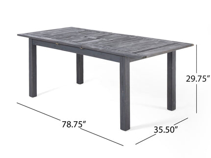 Outdoor Expandable Dining Table With Square Legs
