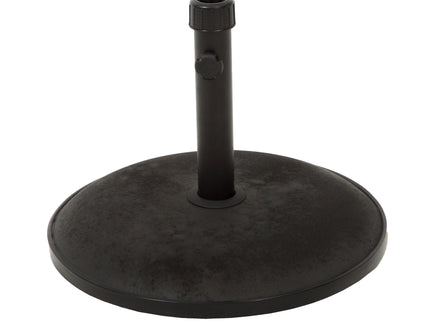 Stylish Concrete Umbrella Base With Iron Support Pole - Black