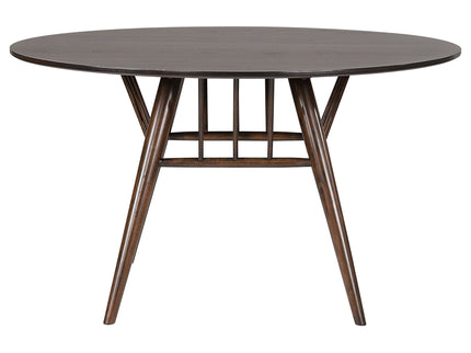 Shirley - 5 Piece Round Dining Table Set With Cushioned Chairs - Dark Walnut