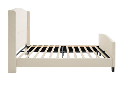 Platform Bed Frame With Tall Headboard And High Footboard