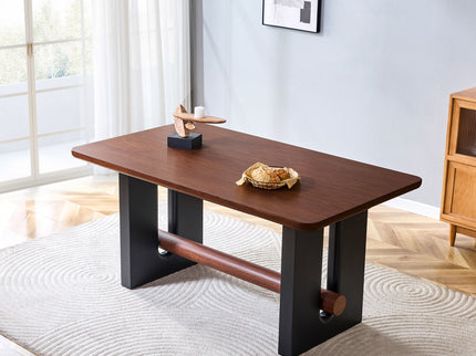 Compact Dining Table - Walnut / Black