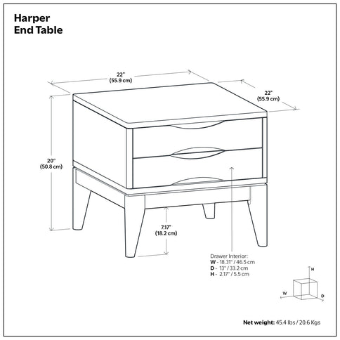 Harper - Handcrafted End Table