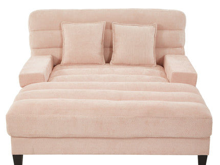 Chaise Bed Lounge Sofa Chair With Adjustable Backrest And LED Light Strip