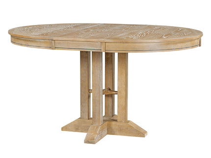 Dining Set & Extendable Round Table And 4 Upholstered Chairs