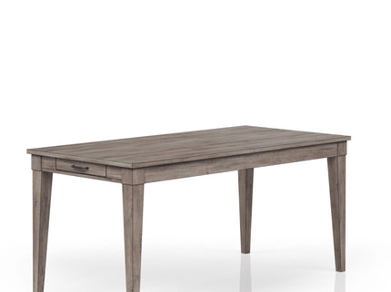 Rustic Dining Table 2 Storage Drawers And Leaf - Gray