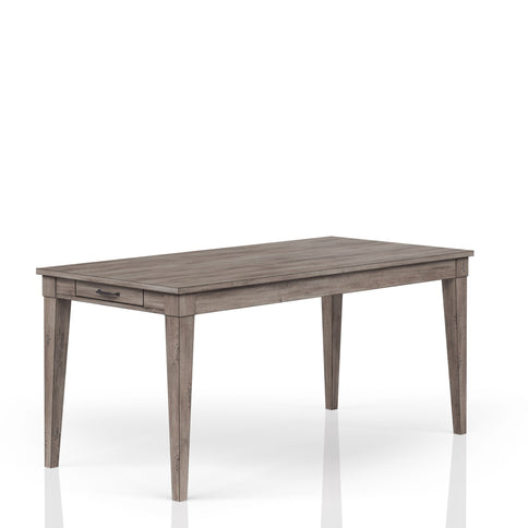 Rustic Dining Table 2 Storage Drawers And Leaf - Gray