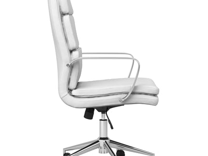 Molly - Upholstered Adjustable High Back Office Chair With Base - White