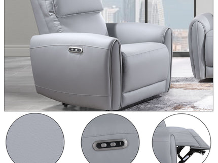 Jeromie - Power Motion Recliner With USB Port - Gray
